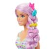 Barbie Mermaid Doll with 7-Inch-Long Pink Fantasy Hair & Colorful Accessories for Styling Play Like Headband & Barrettes view 4