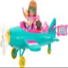 Barbie Chelsea Can Be Doll & Plane Playset, 2-Seater Aircraft with Spinning Daisy Propellor & 7 Accessories, Includes Pet Puppy & Stickers view 1
