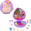 Polly Pocket Playset, Hedgehog Coffee Shop Compact with 2 Micro Dolls & 10 Accessories, Travel Toy with Fidget Exterior view 1