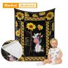 Custom Baby Crib Bedding Set - Personalized Name 5 Piece Nursery Crib Set Cartoon Design - Comfortable Blanket, Crib Sheet, Changing Pad Cover, Pillowcase, Wall Art Nursery Decor for Newborns Style F view 2