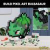 Mega Pokmon Bisasam Retro Look - 15 cm Buildable with Pixel Art Stones - Includes Wall Mounted Base for Adult Lovers and Collectors, HTH75 view 3