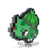 Mega Pokmon Bisasam Retro Look - 15 cm Buildable with Pixel Art Stones - Includes Wall Mounted Base for Adult Lovers and Collectors, HTH75 view 4