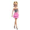 Barbie Fashionistas Doll #213, Blonde with Striped Top Wearing Removable Pink Skirt & Sunglasses, 65th Anniversary Collectible Fashion Doll view 1