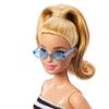 Barbie Fashionistas Doll #213, Blonde with Striped Top Wearing Removable Pink Skirt & Sunglasses, 65th Anniversary Collectible Fashion Doll view 3