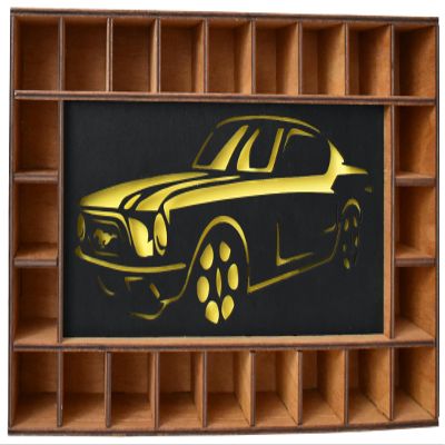 Baby Boy Gift Toy Car Parking Christmas Toddler Gift Advent Calendar LED Light Wooden Decoration