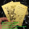 Jayiaine Tarot Cards Deck, Water Proof with Guidebook Divination Cards, 80 Fortune Telling Game Set for Family Reunion Beginners Expert Readers for Christmas Birthday, Gold view 3