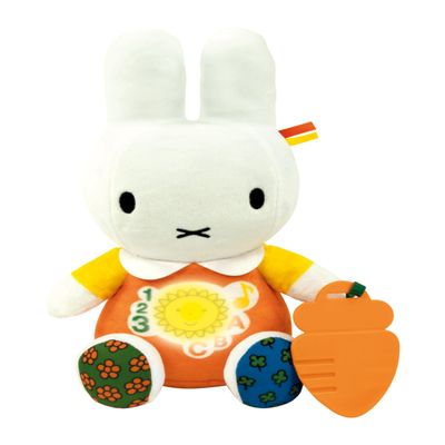 Clementoni - 56185 - Nijntje - Pratende Knuffel - Babyspeelgoed, Cijfers En Letters, Sensory Spel, Nederlandse, Fringe En Engelse Taal, Konijntje Interactief, Educatief Speelgoed 6-36 Maanden