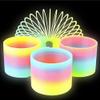 Plastic Coil Spring, Glow-in-The-Dark Magic Rainbow Slingy, Party Favor, Birthday Bag Filler, Stocking Stuffers, 3" (80MM) (100-Pack) view 2