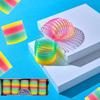 Plastic Coil Spring, Glow-in-The-Dark Magic Rainbow Slingy, Party Favor, Birthday Bag Filler, Stocking Stuffers, 3" (80MM) (100-Pack) view 3
