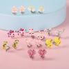 9 Pairs Girls Clip On Earrings Jewel in Box, Toddler Butterfly Jewelry, Cute Animal Clip on Earrings for Little Girls, Unicorn Earring Set, 3-10 Year Old Girl Birthday Gifts view 4