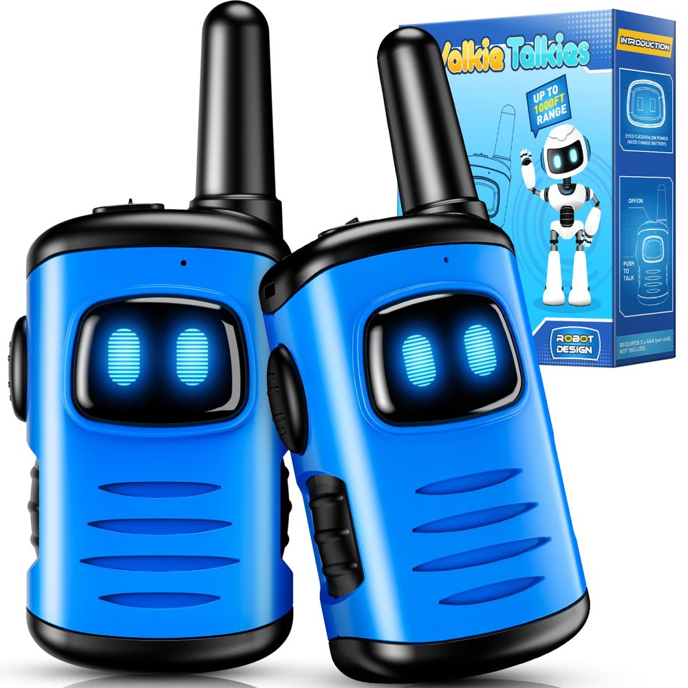 Kids Walkie Talkies Toys for Boys: comedyfun Mini Robots Walkies Talkies 2 Pack Easter Birthday Gifts for 3 4 5 6 7 8 Year Old Boys Toys Age 4 5 6 7 8 Basket Stuffers Camping Outdoor Games