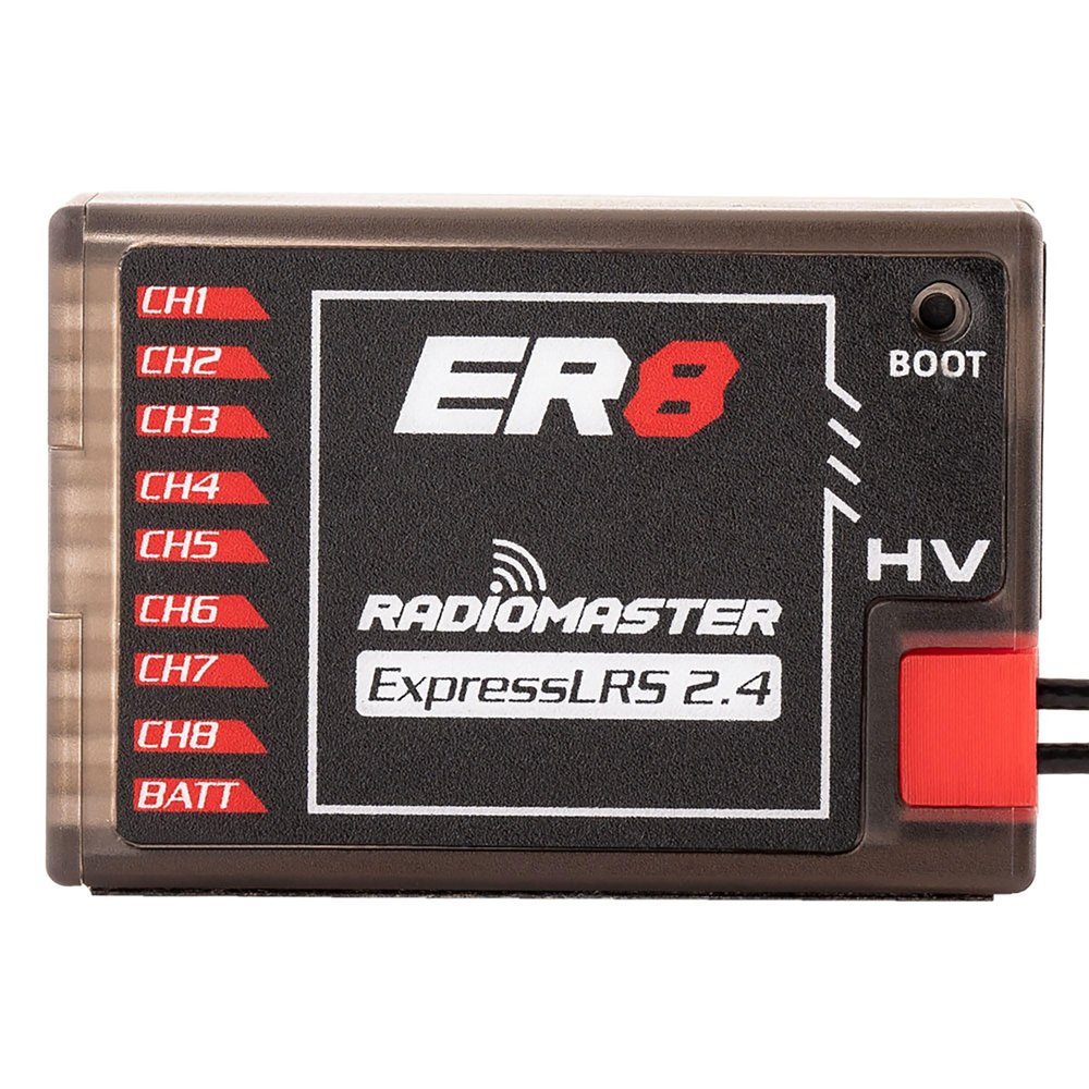 RadioMaster ER8 ELRS PWM Receiver: 2.4GHz 8Ch ExpressLRS Receiver Nano Module for Fixed Wing RC Vehicles by Speedybee