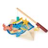 Mentari Toys - Fishing Game - 9pc Magnetic Wooden Fishing Game for Toddlers and Preschoolers - Magnetic Wood Rod, Sea Creatures and Fabric Bag - Boost Fine Motor Skills, Hand-Eye Coordination - Age 3+ view 1