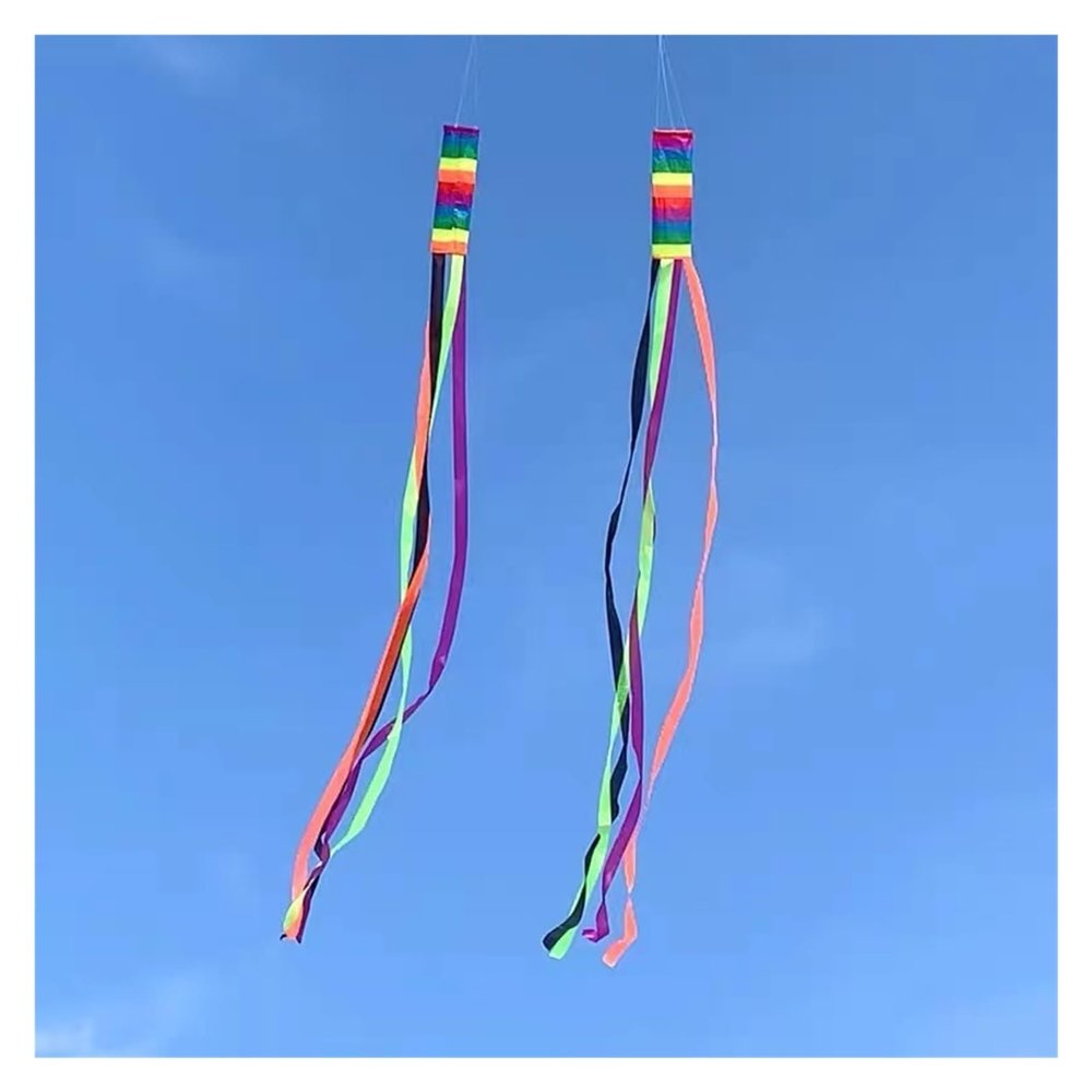 4/10M Rainbow Rotating Tube Tassel Tail,Strap Helps with Kite Balance and Stability Special, Effects Kite Flying Tail Pendant (Color : 4M)