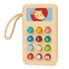 Mentari Toys - Mobile Phone - Solid Wood Phone with Squishy Buttons for Toddlers - Pretend Play Toy - Boost Communication Skills and Language Development - Age 2+ view 1