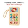 Mentari Toys - Mobile Phone - Solid Wood Phone with Squishy Buttons for Toddlers - Pretend Play Toy - Boost Communication Skills and Language Development - Age 2+ view 2