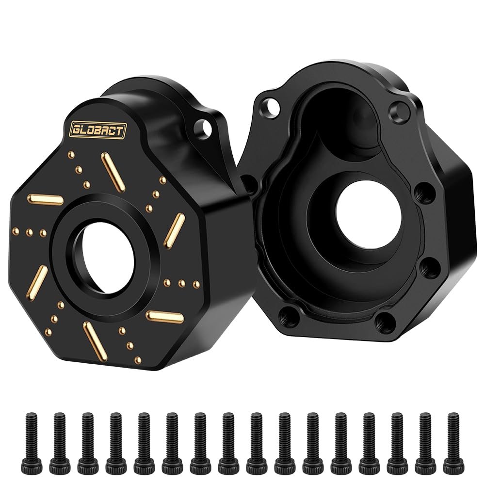 GLOBACT Brass Heavy Weight Front Rear Outer Portal Housing 92g Counterweight for 1/10 TRX4 TRX6 RC Crawler Car Upgrades Parts (2PCS)