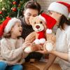Aoriher 6 Pcs Christmas Bear Bulk Stuffed Animal Plush Operation Christmas Baby Shower Winter Bear Toys Soft Cute Xmas Dolls Decorations (Khaki) view 4