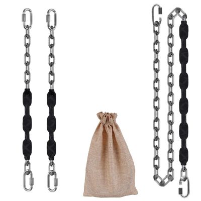 Dakzhou 2 Stainless Steel Chains (64 "), 4 Quick Connection Buckles Never Rust Swing Hardware for Hammock Chairs Swings Sandbags, up to 1000LB