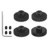 HARFINGTON Mod 1 M1 Pinion Motor Gear Set 4pcs 27T 28T 29T 30T Fit 5mm RC Motor Shaft M1 Pitch Gears for RC Car, with Hex Key view 1