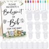 Roowest 35 Pcs Baby Shower Bibs Games Design Wooden Baby Shower Party Game Sign DIY Bodysuit Sign 15 White Blank Bibs 9 Bodysuit 10 Markers for Party Supplies(Jungle) view 1