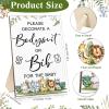 Roowest 35 Pcs Baby Shower Bibs Games Design Wooden Baby Shower Party Game Sign DIY Bodysuit Sign 15 White Blank Bibs 9 Bodysuit 10 Markers for Party Supplies(Jungle) view 2