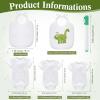Roowest 35 Pcs Baby Shower Bibs Games Design Wooden Baby Shower Party Game Sign DIY Bodysuit Sign 15 White Blank Bibs 9 Bodysuit 10 Markers for Party Supplies(Jungle) view 3