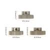 HARFINGTON 48P 7075 Aluminum Pinion Motor Gear Set 3pcs 32T 33T 34T Fit 5mm RC Motor Shaft 48 Pitch Gears for RC Car, with Hex Key view 3
