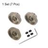 HARFINGTON 48P 7075 Aluminum Pinion Motor Gear Set 3pcs 32T 33T 34T Fit 5mm RC Motor Shaft 48 Pitch Gears for RC Car, with Hex Key view 4