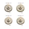 HARFINGTON 48P Hardened Pinion Motor Gear Set 4pcs 44T 45T 46T 47T Fit 1/8 inch RC Motor Shaft 48 Pitch 7075 Aluminum Gears for RC Car, with Hex Key view 2