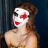 ABOOFAN Halloween Decor 3pcs White Face Mask Blank Painting Male Full Face Mask for Halloween Ghost Cosplay Masquerade Hip Hop Dance Party Favors Halloween Mask view 2