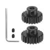HARFINGTON Mod 1 M1 Pinion Motor Gear Set 2pcs 21T 22T Fit 5mm RC Motor Shaft M1 Pitch Gears for RC Car, with Hex Key view 1