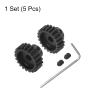 HARFINGTON Mod 1 M1 Pinion Motor Gear Set 2pcs 21T 22T Fit 5mm RC Motor Shaft M1 Pitch Gears for RC Car, with Hex Key view 4