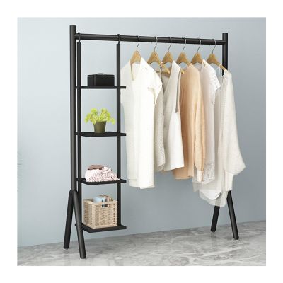 LXBAMKEA Coat Rack Stand Clothes Rack Stand, Multipurpose Garment Rack, Single Hanging Rail Storage Holder, Ideal for Bedroom Entryway Office Shop, Suits Shoe Handbag Organizer Shelves (Color : Black
