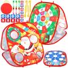 Liliful Christmas 3 in 1 Bean Bag Toss Game Set Christmas Party Games for Families Collapsible Cornhole and Dart Board Yard Outdoor Indoor Games for Boys and Girls Toys Xmas Activities Party Favors view 1