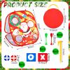 Liliful Christmas 3 in 1 Bean Bag Toss Game Set Christmas Party Games for Families Collapsible Cornhole and Dart Board Yard Outdoor Indoor Games for Boys and Girls Toys Xmas Activities Party Favors view 2