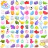 120Pcs Random Mochi Squishy Toy Bulk, Kawaii Squishy Fidget Toys Squishies for Kids Christmas Party Favors, Goodie Bag Stuffers, Birthday Gifts, Classroom Prizes, Carnival Prizes view 1
