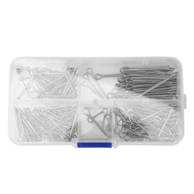175Pc Split PINS Cotter Fixings Set Assorted Sizes Zinc Plated Steel Hard Case