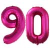 GOER Number 90 Balloons for 90th Birthday Party Decorations,42 Inch Jumbo Foil Helium Balloons for 90th Anniversary (Bright Peach) view 1