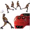 4 Funny Stickers Pranks for Cars, Laptops, Water Bottles, Trucks, SUV, Decal Prank Ideas - Super Man Drawers on Roller Skates view 1