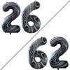 GOER Number 26 Balloons for 26th Birthday Party Decorations,42 Inch Jumbo Foil Helium 62 Balloons for 62nd Birthday Party Decoration (Marble Black) view 1