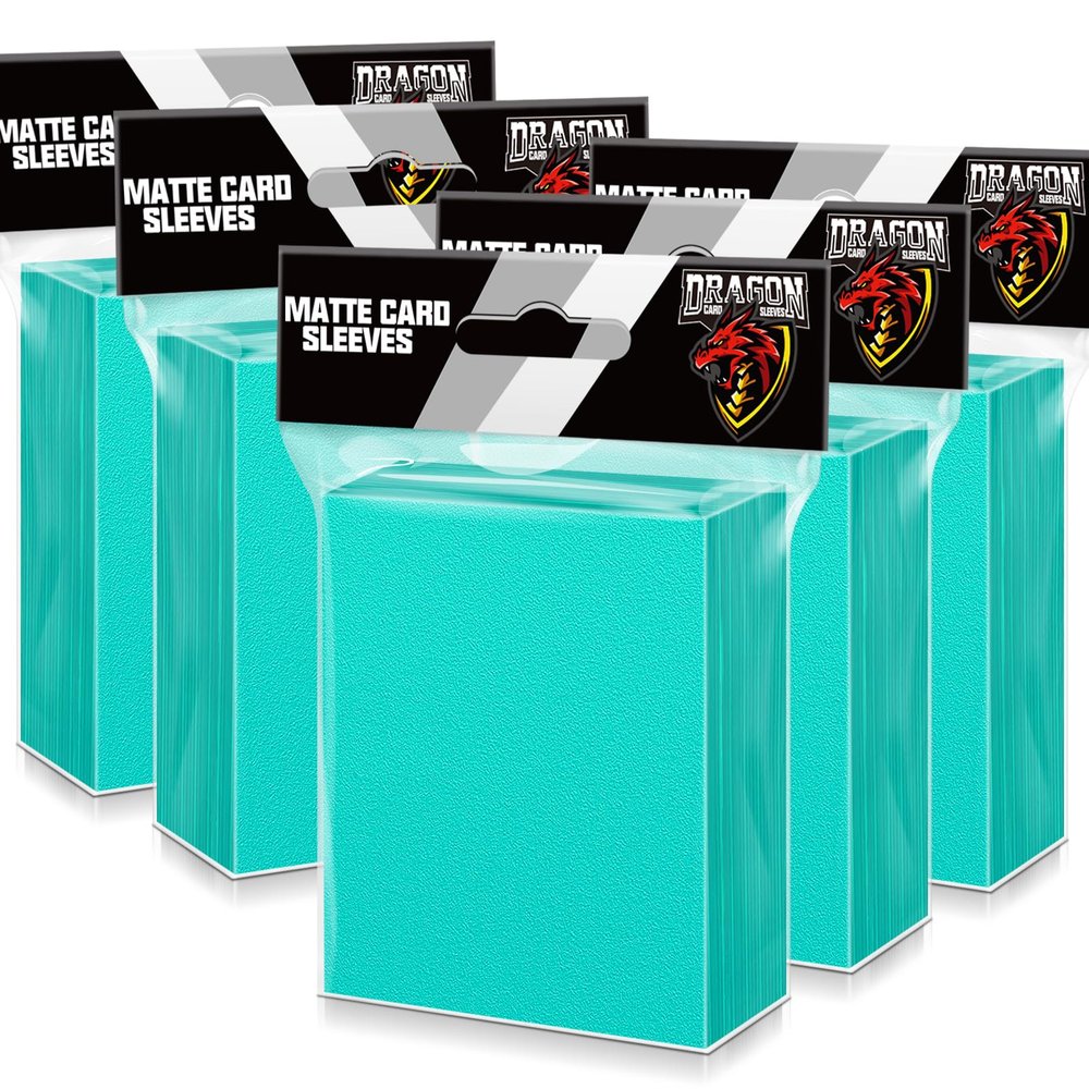 500 Pcs Card Sleeves for Trading Card, Matte Card Sleeves Deck Card Protectors Compatible with Baseball Cards, Sports Cards, Game Cards (Mint)