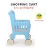 Mentari Toys - Shopping Cart - Wood Pretend Play Grocery Trolley with Slatted Sides & Rubber Trimmed Wheels - Role-Play Market Shopping Toy - Encourage Motor Skills, Imagination & Social Play - Age 3+ view 2