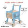 Mentari Toys - Shopping Cart - Wood Pretend Play Grocery Trolley with Slatted Sides & Rubber Trimmed Wheels - Role-Play Market Shopping Toy - Encourage Motor Skills, Imagination & Social Play - Age 3+ view 3
