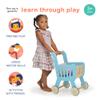 Mentari Toys - Shopping Cart - Wood Pretend Play Grocery Trolley with Slatted Sides & Rubber Trimmed Wheels - Role-Play Market Shopping Toy - Encourage Motor Skills, Imagination & Social Play - Age 3+ view 4