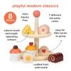 Mentari Toys - Cupcake Stand - 8pc Wooden Tea Party Set with Stand - Pretend Play Sweet Treats - Play Food Kitchen Accessories - Imaginative Play Set for Toddlers - Age 3+ view 3