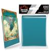 100 Count Matte Card Sleeves for Trading Cards, Standard Size Protective Sleeves Deck Card Protectors Fit for Baseball Cards, Sports Cards, MTG, Game Card Standard Cards (Cyan) view 1