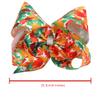 Fall Maple Leaves Hair Clips - 8 Inch Large Sparkly Glitter Sequin Bows for Kids & Toddlers - Thanksgiving Day Hair Pins & Alligator Clips (Style A) view 2