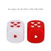 Heart Dice Set, Safe Multiple Playing Method Lightweight Fashionable Heart Dice Red White for Home for Travelling view 4
