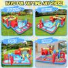 Bounce House Waterslide for Kids 3-12 w/Blower, 14.3 x 14.3FT Inflatable Obstacle Course w/Jump Area, Divided Ball Pit, Slide, Obstacle, Punching Bag, Basketball Hoop & Tunnels for Indoor/Outdoor view 4